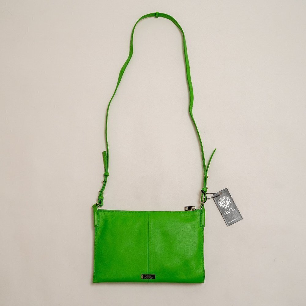 NWT Vince Camuto Green Leather Crossbody Bag